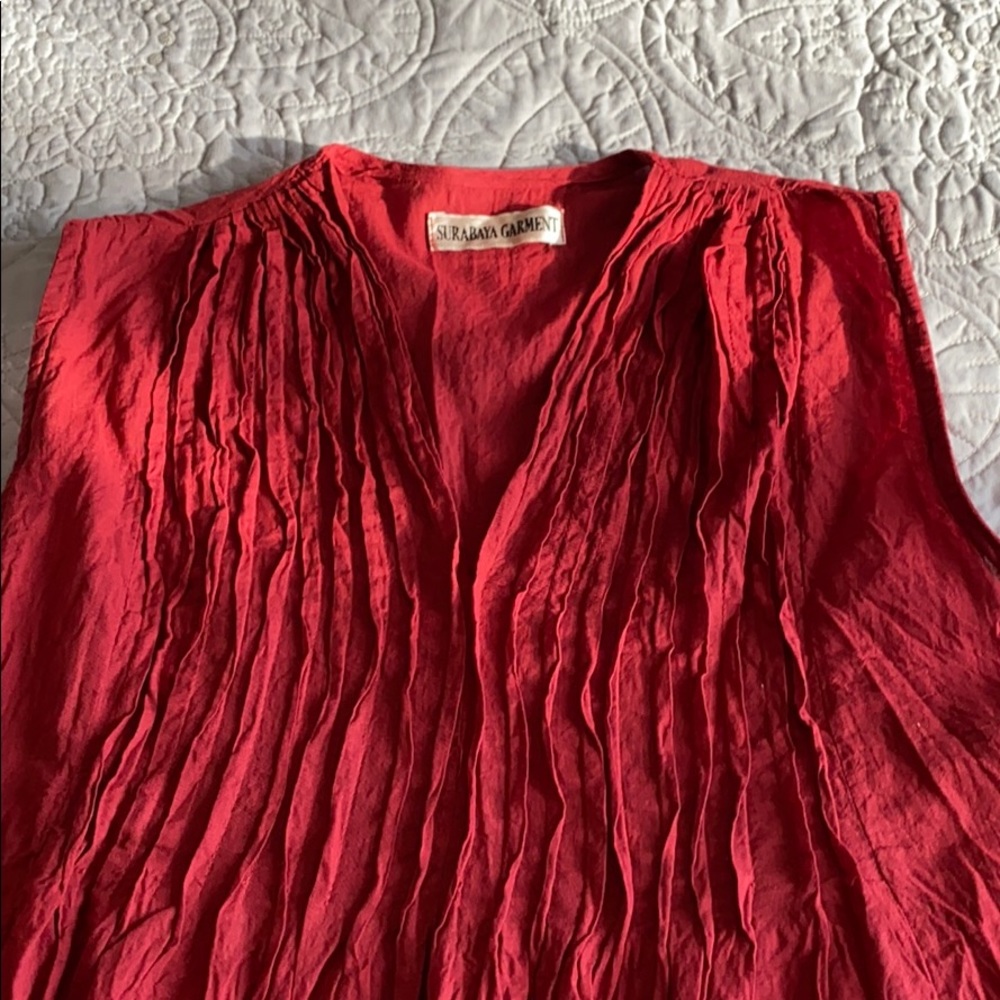 Ruby Linen Tank Top. - Picture 3 of 3